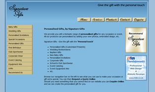 Personalised Gifts & Event Equipment Hire Website